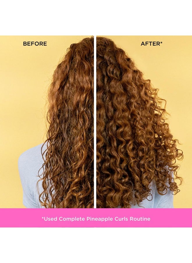 Pacifica Shampoo & Conditioner Set - Pineapple Curls Curl Defining Hair Care, Hyaluronic Acid, Coconut Oil, No Frizz, For Curly Coily Hair Clean Vegan & Cruelty-Free Dermatologist Tested