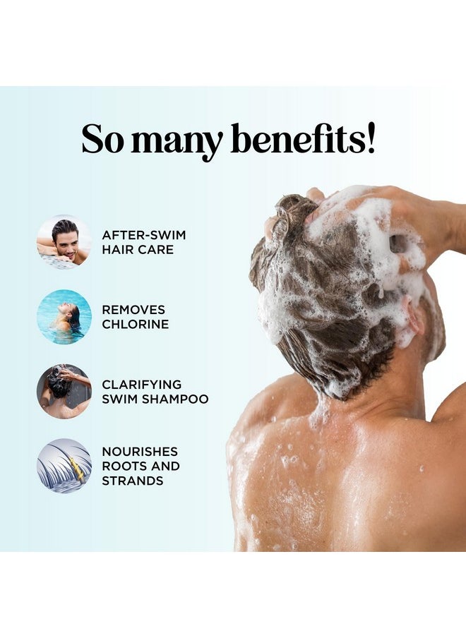 After Swim Shampoo and Conditioner Set - Chlorine Shampoo and Conditioner for Swimmers with Tea Tree and Rosemary Oil - Clarifying Shampoo for Hard Water Chlorine and Saltwater with Replenishing Oils