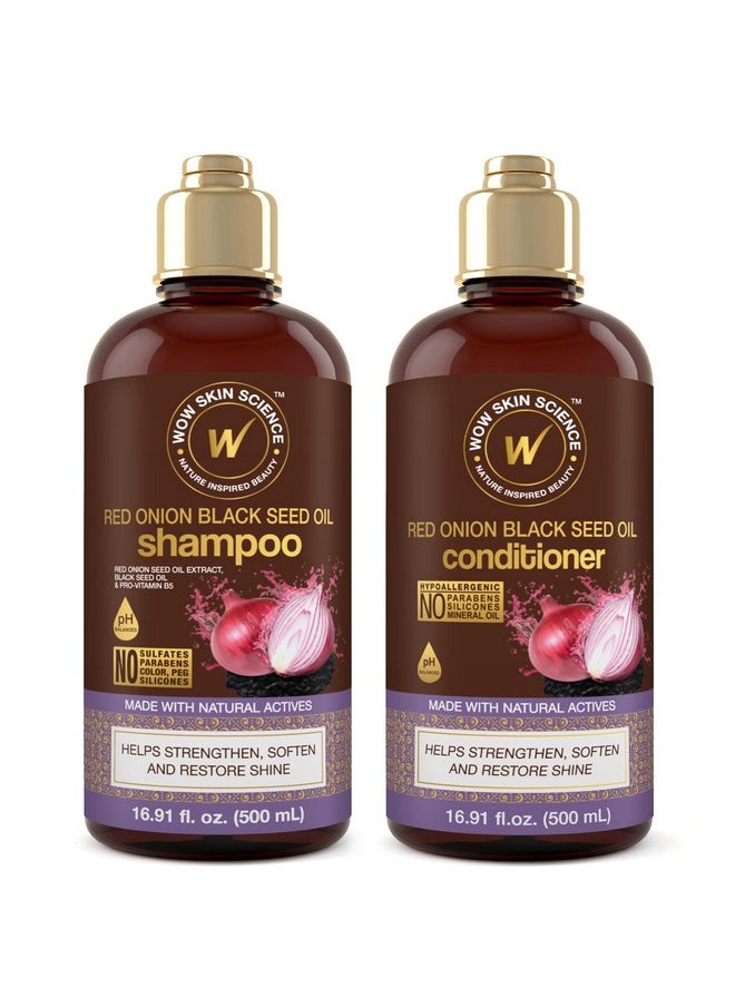 WOW Skin Science Red Onion Black Seed Shampoo & Conditioner Duo 16.9 oz