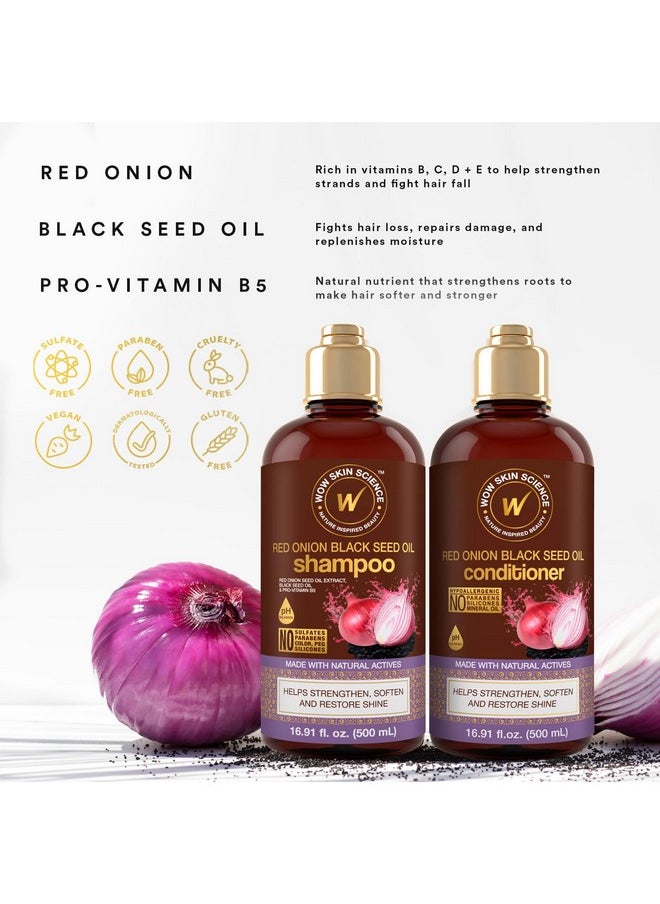 WOW Skin Science Red Onion Black Seed Shampoo & Conditioner Duo 16.9 oz