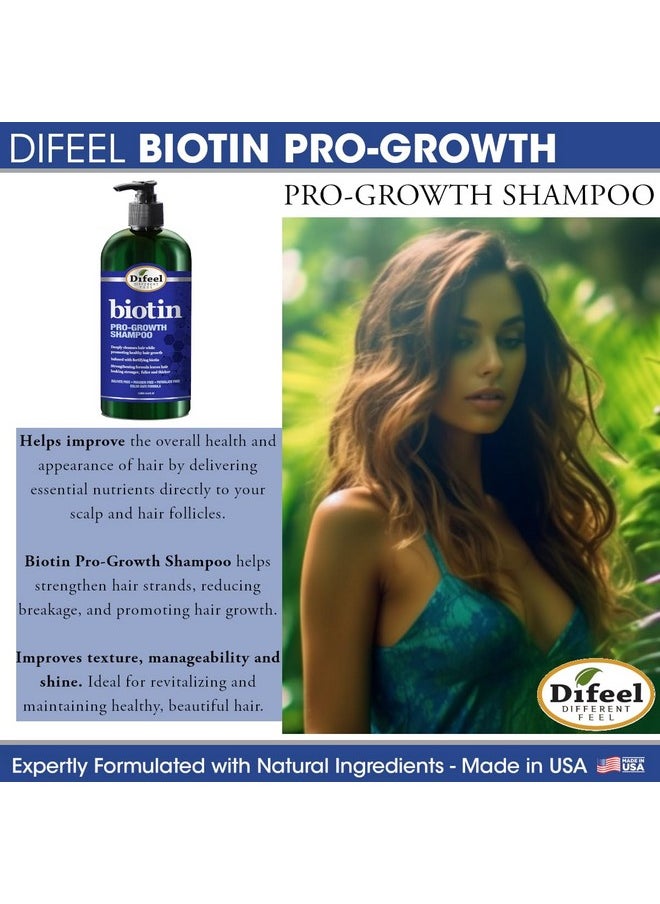 Difeel Pro-Growth Biotin Shampoo & Conditioner 2-PC Gift Set - Shampoo and Conditioner for Thinning Hair and Hair Loss, Paraben Free Shampoo & Conditioner