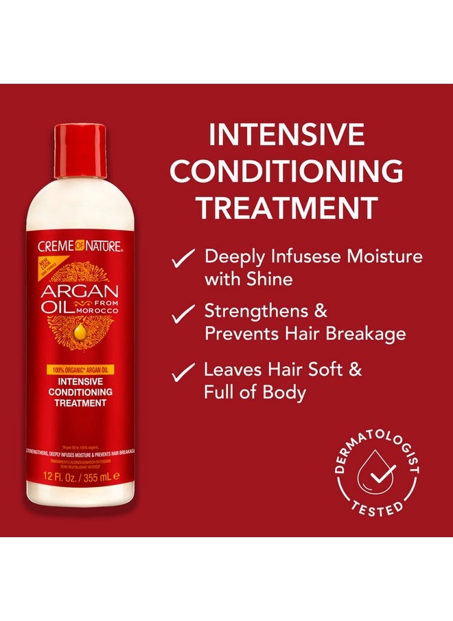 Creme of Nature Creme of Nature® Argan Oil from Morocco Sulfate-Free Moisture & Shine Shampoo and Intensive Conditioning Treatment Amazon Bundle, 2 count