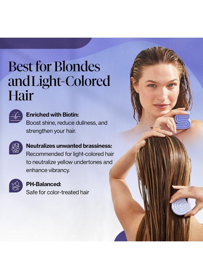 Kitsch Purple Shampoo & Conditioner Bar for Color Treated & Grey and white Hair, Made in Us, Toning Bar Shampoo & Conditioner for Blonde