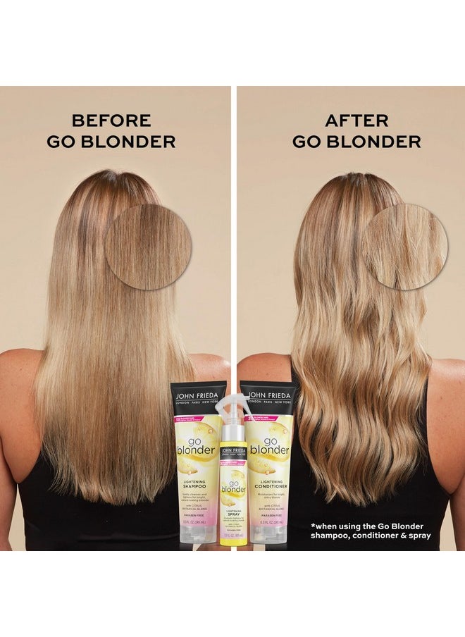 John Frieda Sheer Blonde Go Blonder Shampoo and Conditioner Set for Blonde Hair, Lightening Shampoo and Conditioner with Citrus and Chamomile, featuring our BlondMend Technology, 8.3 oz (2 Pack)
