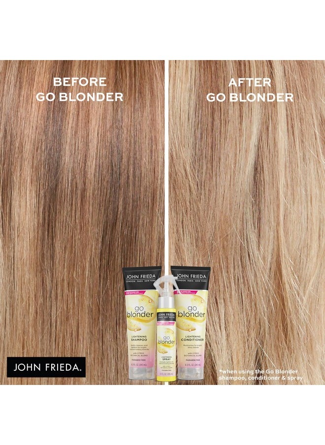 John Frieda Sheer Blonde Go Blonder Shampoo and Conditioner Set for Blonde Hair, Lightening Shampoo and Conditioner with Citrus and Chamomile, featuring our BlondMend Technology, 8.3 oz (2 Pack)