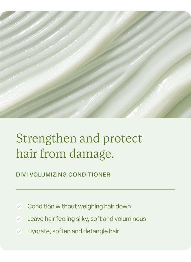 divi Volumizing Shampoo and Conditioner Set for Women and Men - Lightweight Hair Care Duo for Fine and Thinning Hair - Adds Volume, Lift, and Bounce - Strengthens and Nourishes Hair, 2 x 12 Fl Oz