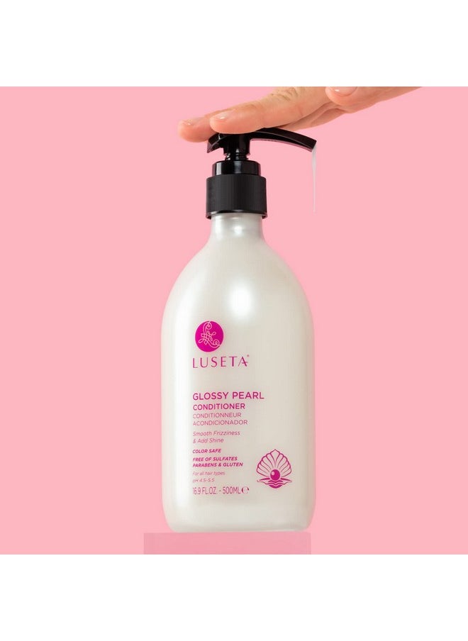 Luseta Glossy Pearl Conditioner for Smoothing and Nourishing Frizzy, Deep Moisturizing Conditioner with Pearl Extract, Awakening shine for Dull hair 16.9 fl.oz.