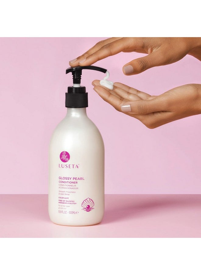 Luseta Glossy Pearl Conditioner for Smoothing and Nourishing Frizzy, Deep Moisturizing Conditioner with Pearl Extract, Awakening shine for Dull hair 16.9 fl.oz.