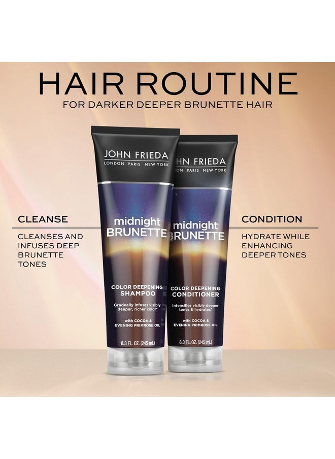 John Frieda Brilliant Brunette Visibly Deeper Bundle: Color Deepening Shampoo & Conditioner, 8.3 Ounce Each