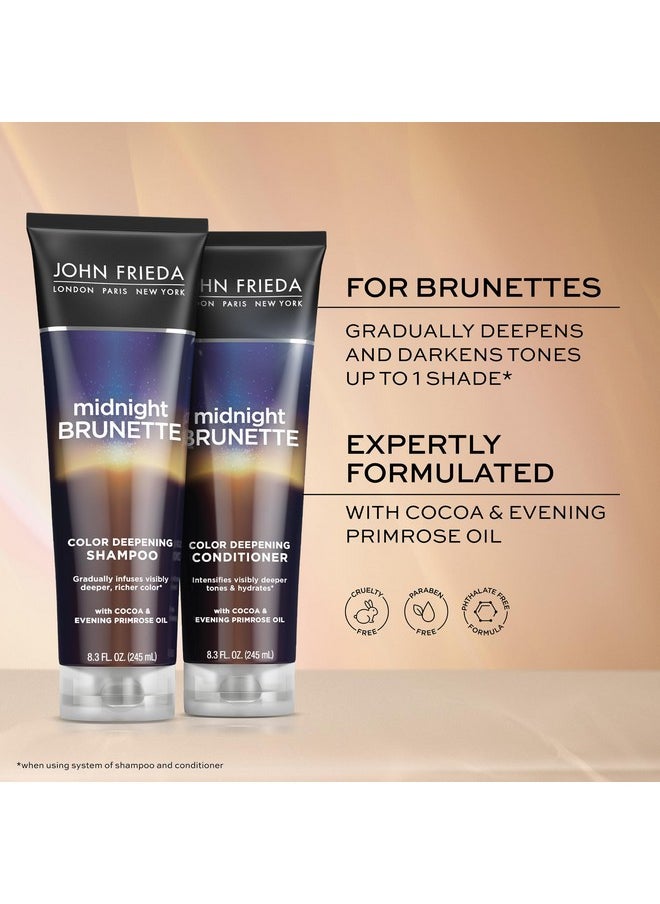 John Frieda Brilliant Brunette Visibly Deeper Bundle: Color Deepening Shampoo & Conditioner, 8.3 Ounce Each