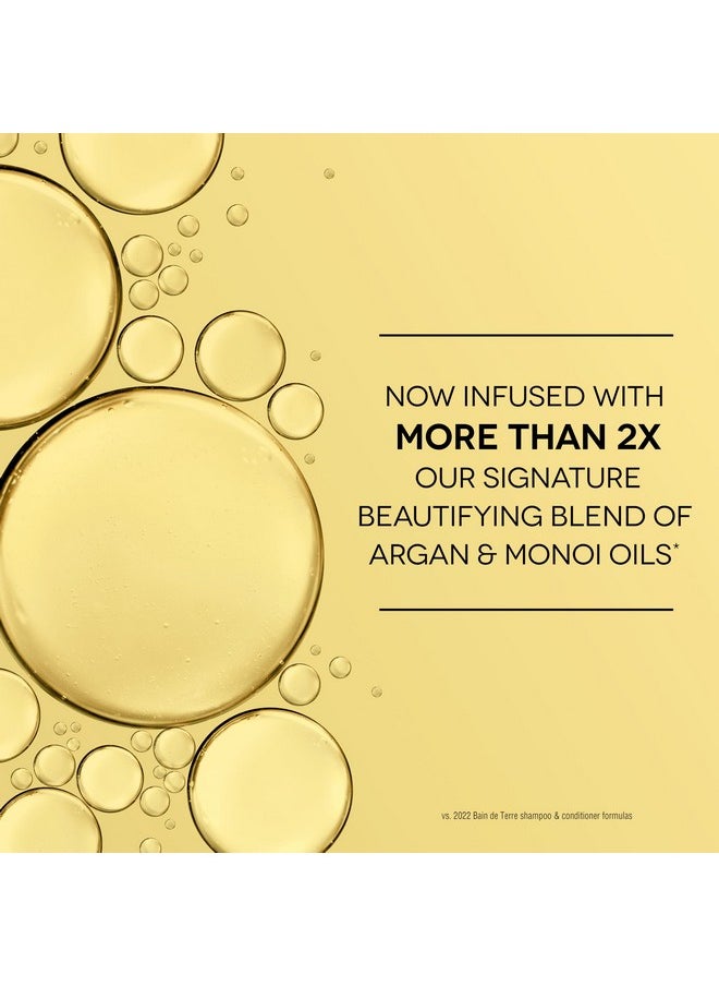 Bain de Terre Sweet Almond Oil Long & Healthy Shampoo, Strength & Protection for Weak, Damaged Hair, with Argan & Monoi Oils, Paraben-Free, Color-Safe, Vegan, 13.5 Fl Oz
