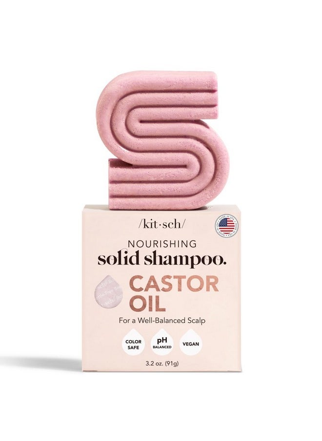Kitsch Castor Oil Shampoo Bar & Coconut Oil Deep-Moisturizing Conditioner Bar - Hydrating for Dull & Dry Hair, Strengthen & Restore Damage Hair, 2pc Set