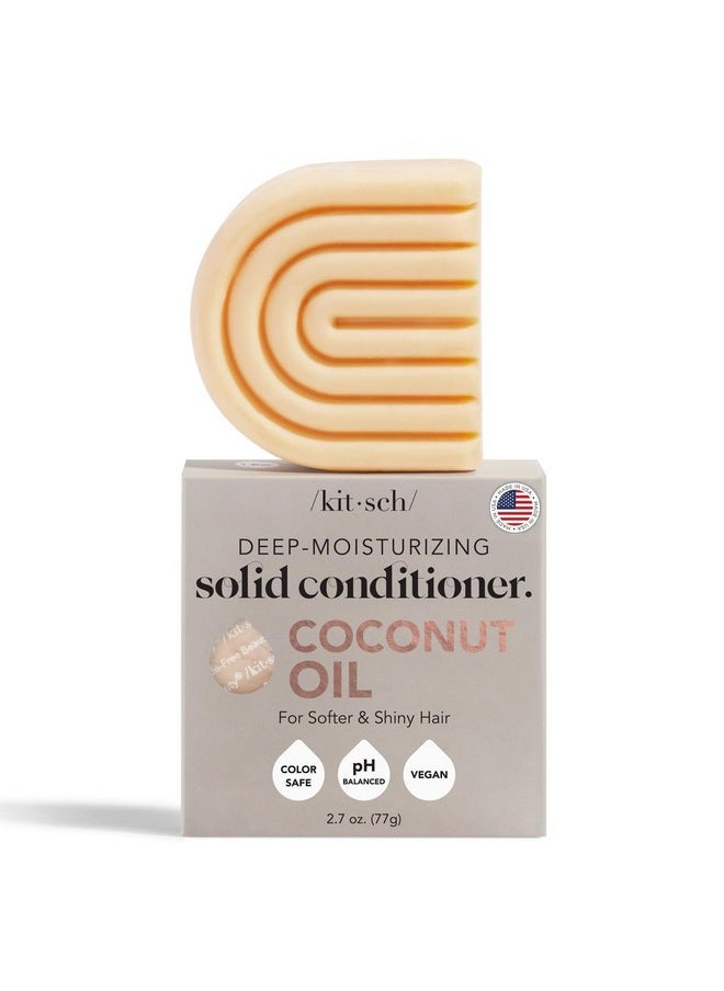 Kitsch Castor Oil Shampoo Bar & Coconut Oil Deep-Moisturizing Conditioner Bar - Hydrating for Dull & Dry Hair, Strengthen & Restore Damage Hair, 2pc Set