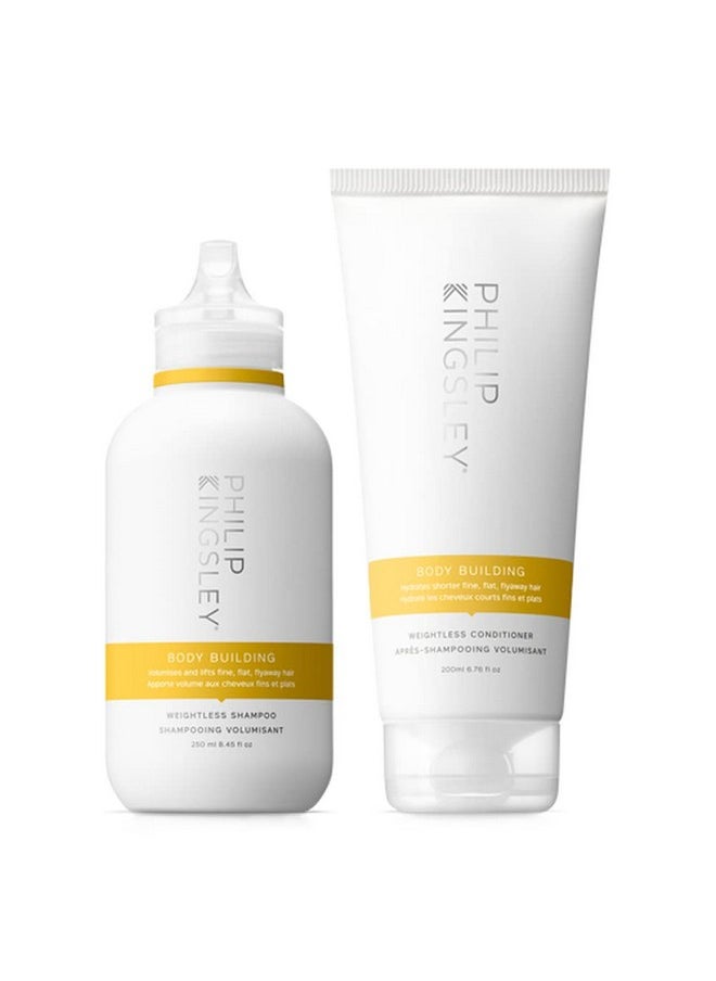 Philip Kingsley Body-Building Shampoo and Conditioner Set Volumizing Hair Products for Lifting Fine Limp Flat Flyaway Hair, Adds Volume, Lifts, and Shine