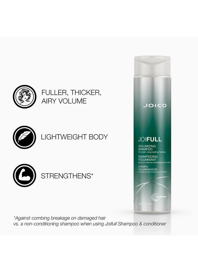 Joico JoiFULL Volumizing Shampoo & Conditioner Set | Plush & Long-Lasting Fullness | Boost Shine | For Fine/Thin Hair