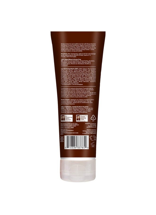 Desert Essence Coconut Shampoo & Conditioner Bundle - 8 Fl Ounce - Nourishing For Dry Hair - Delightful Scent - Refreshes Skin - Coconut Oil