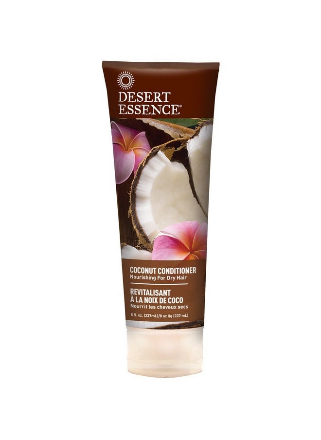 Desert Essence Coconut Shampoo & Conditioner Bundle - 8 Fl Ounce - Nourishing For Dry Hair - Delightful Scent - Refreshes Skin - Coconut Oil