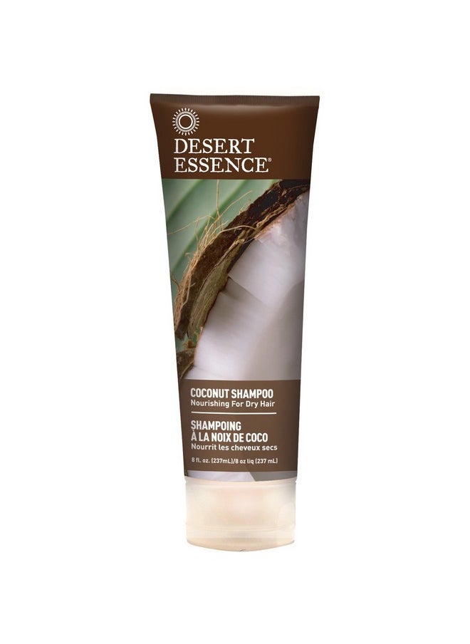 Desert Essence Coconut Shampoo & Conditioner Bundle - 8 Fl Ounce - Nourishing For Dry Hair - Delightful Scent - Refreshes Skin - Coconut Oil