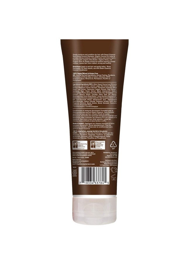 Desert Essence Coconut Shampoo & Conditioner Bundle - 8 Fl Ounce - Nourishing For Dry Hair - Delightful Scent - Refreshes Skin - Coconut Oil