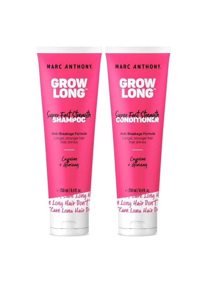 Marc Anthony Shampoo and Conditioner Set, Grow Long Biotin - Anti-Frizz Deep Conditioner For Split Ends & Breakage - Vitamin E, Caffeine & Ginseng for Curly, Dry & Damaged Hair
