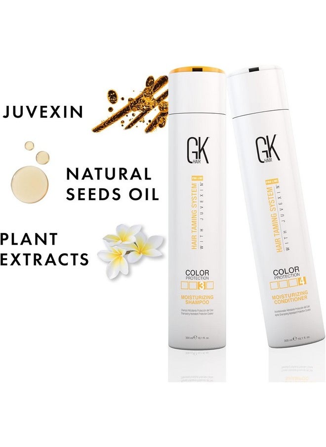 GK HAIR Global Keratin Moisturizing Shampoo and Conditioner Sets (10.1 Fl Oz/300ml) for Color Treated Hair - Daily Use Cleansing Dry to Normal Sulfate Paraben-Free - All Hair Types for Men and Women