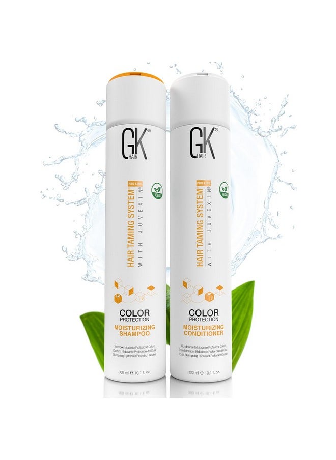 GK HAIR Global Keratin Moisturizing Shampoo and Conditioner Sets (10.1 Fl Oz/300ml) for Color Treated Hair - Daily Use Cleansing Dry to Normal Sulfate Paraben-Free - All Hair Types for Men and Women