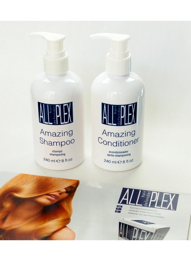 PLEX B.T Amazing Shampoo and Conditioner 8oz with Convenient Pump Duo