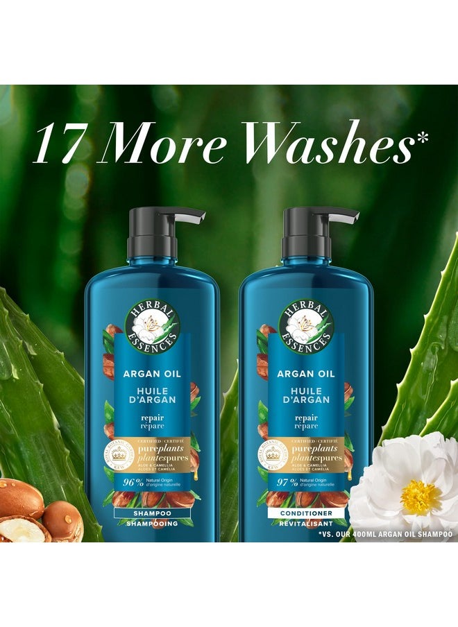 Herbal Essences Argan Oil Repair Shampoo & Conditioner Set, Moisturizes & Smoothes, Paraben-Free, Color-Safe, pH-Balanced, Citrus Scent, 20.2 Fl Oz, 2-Pack