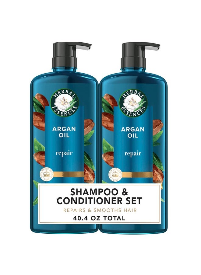 Herbal Essences Argan Oil Repair Shampoo & Conditioner Set, Moisturizes & Smoothes, Paraben-Free, Color-Safe, pH-Balanced, Citrus Scent, 20.2 Fl Oz, 2-Pack