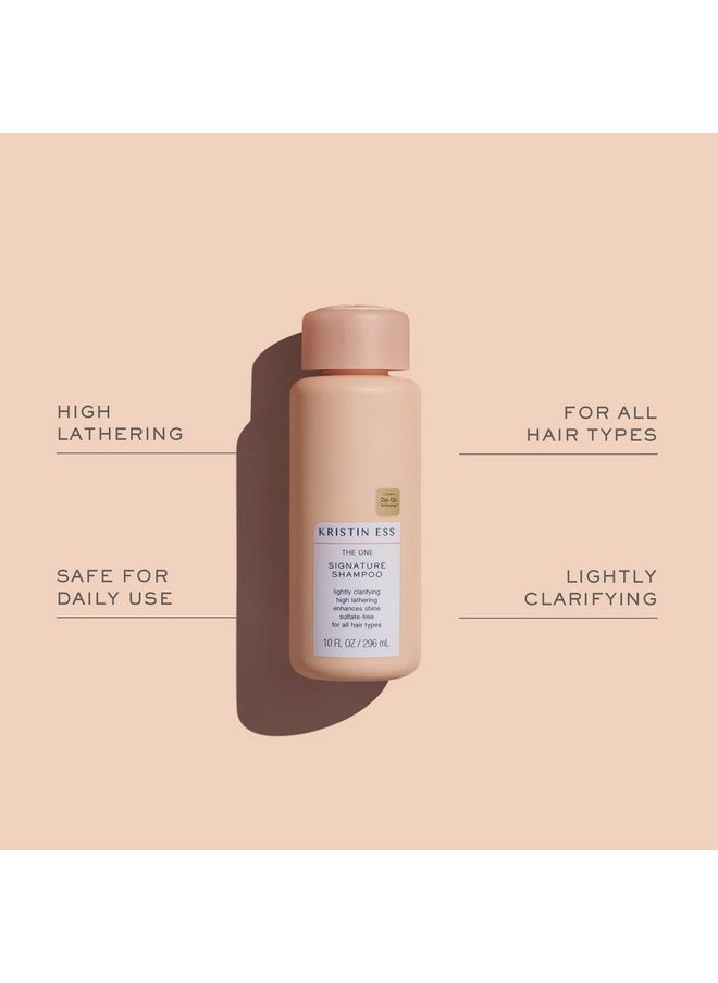 Kristin Ess Signature Salon Sulfate Free Shampoo Conditioner Set for Moisture, Softness + Shine - Anti Frizz - Vegan + Color Safe - Clarify, Hydrate + Repair Oily, Dry, Fine, Curly, Coily + Thick Hair