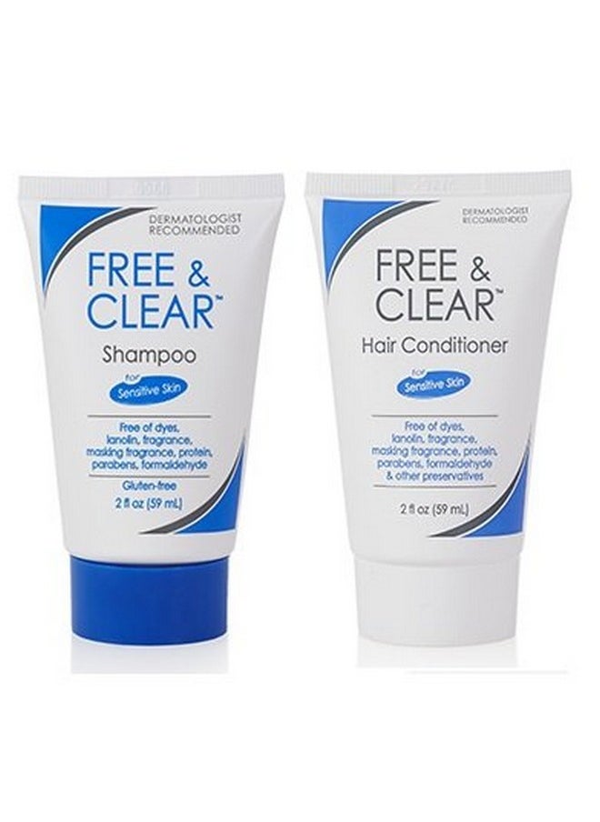Free & Clear Shampoo and Conditioner, 2 Ounce Travel Size