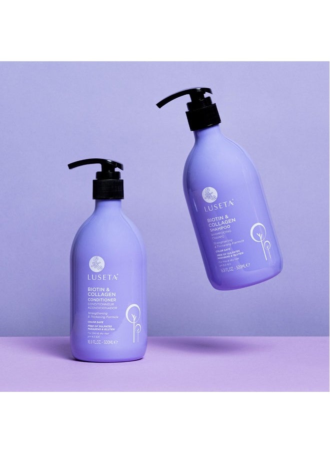 Luseta Biotin Shampoo and Conditioner for HairGrowth - Thickening Shampoo for Thinning Hair andHair Loss - Infused with Argan Oil to Repair DamagedDry Hair - Sulfate Free Paraben Free-2 x 16.9 fl oz