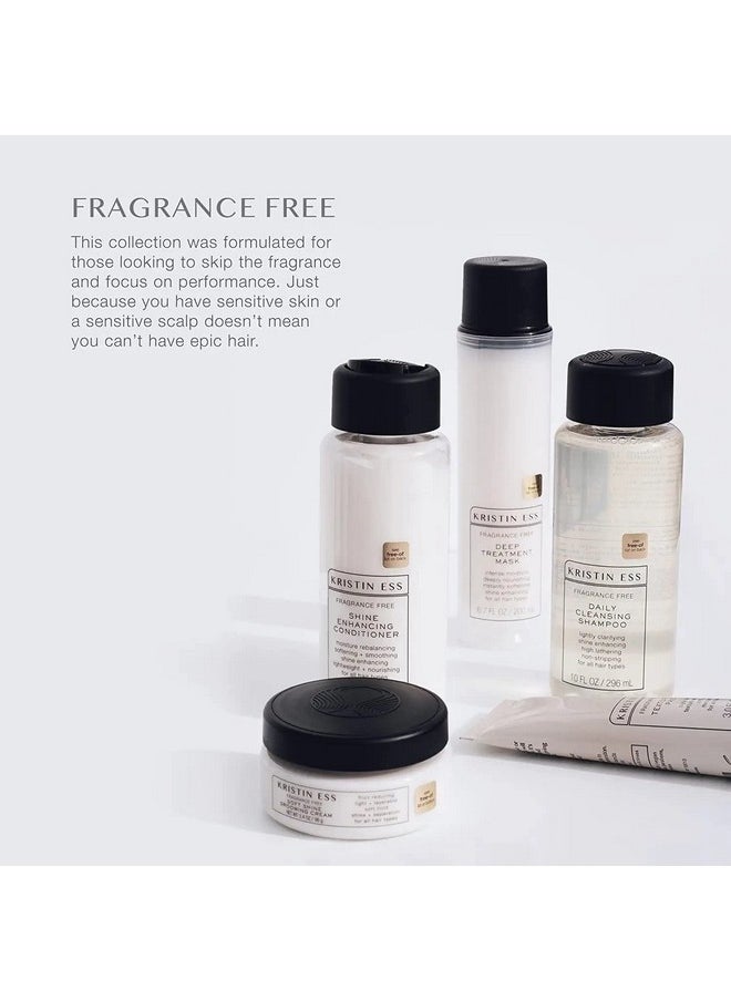 Kristin Ess Hair Fragrance Free Shampoo and Conditioner Set | Sulfate Free and Color Safe Shampoo and Conditioner | Hydrating + Moisturizing | Vegan | Cruelty Free - 10 oz