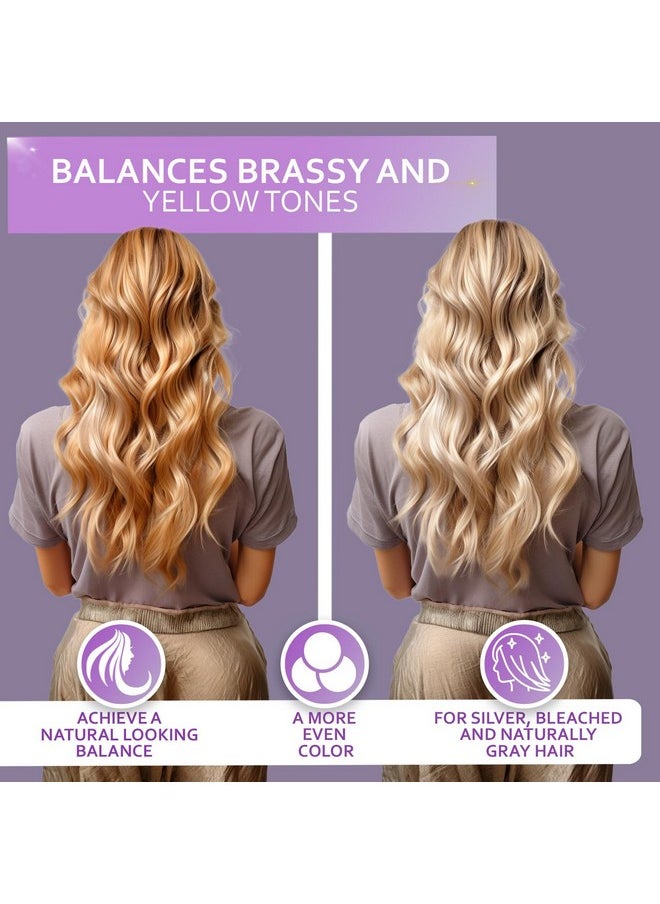 Purple Shampoo and Conditioner Set for Platinum Blonde, Silver, Light, Bleached and Grey Hair - Sulfate and Paraben Free Professional Salon Grade Toner (2 x 16.9 fl oz) - for Women and Men