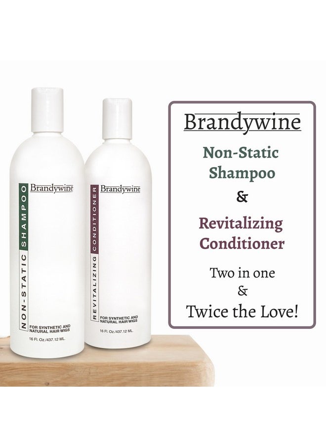 Brandywine Non Static Shampoo & Revitalizing Conditioner 16 Ounce., Value Pack Bundle 2 items