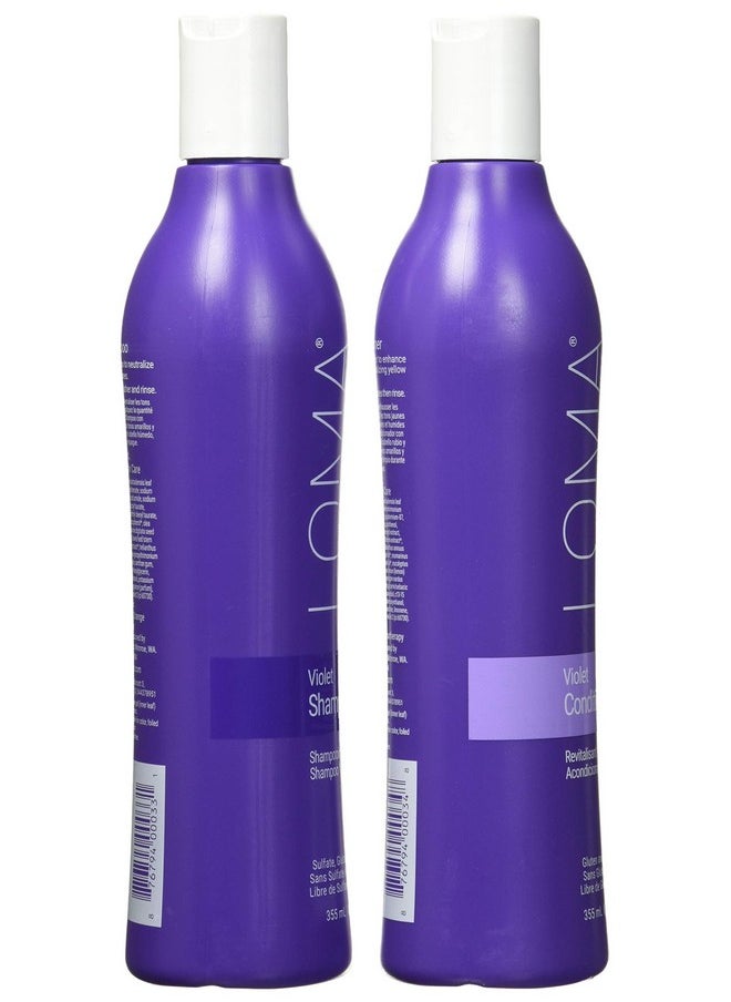 Loma Hair Care Violet Shampoo Violet Conditioner Duo, 12 Fl Oz , 2 Count (Pack of 1)