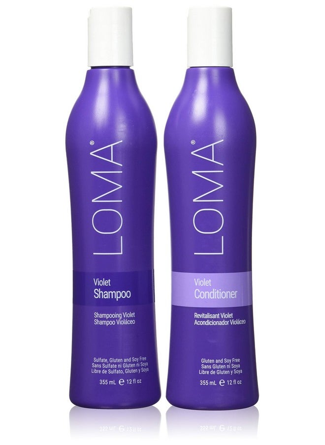 Loma Hair Care Violet Shampoo Violet Conditioner Duo, 12 Fl Oz , 2 Count (Pack of 1)