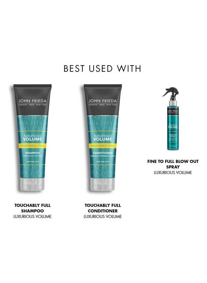 John Frieda Luxurious Volume Touchably Full Lightweight Shampoo and Conditioner Set for Natural Fullness, 8.45 Ounces, Volumizing Shampoo and Conditioner for Fine or Flat Hair