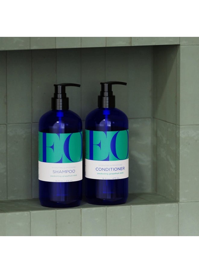EO Shampoo and Conditioner Combo Pack, 16 Ounce Bottles (1 of Each), Grapefruit and Mint, Organic Plant Based, Hydrating & Smoothing For All Hair Types