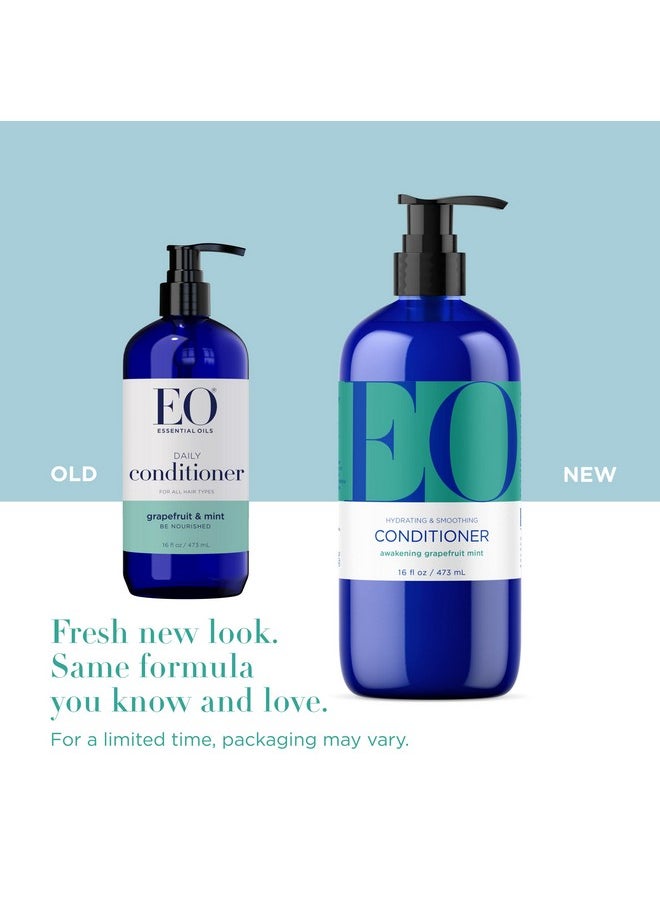 EO Shampoo and Conditioner Combo Pack, 16 Ounce Bottles (1 of Each), Grapefruit and Mint, Organic Plant Based, Hydrating & Smoothing For All Hair Types