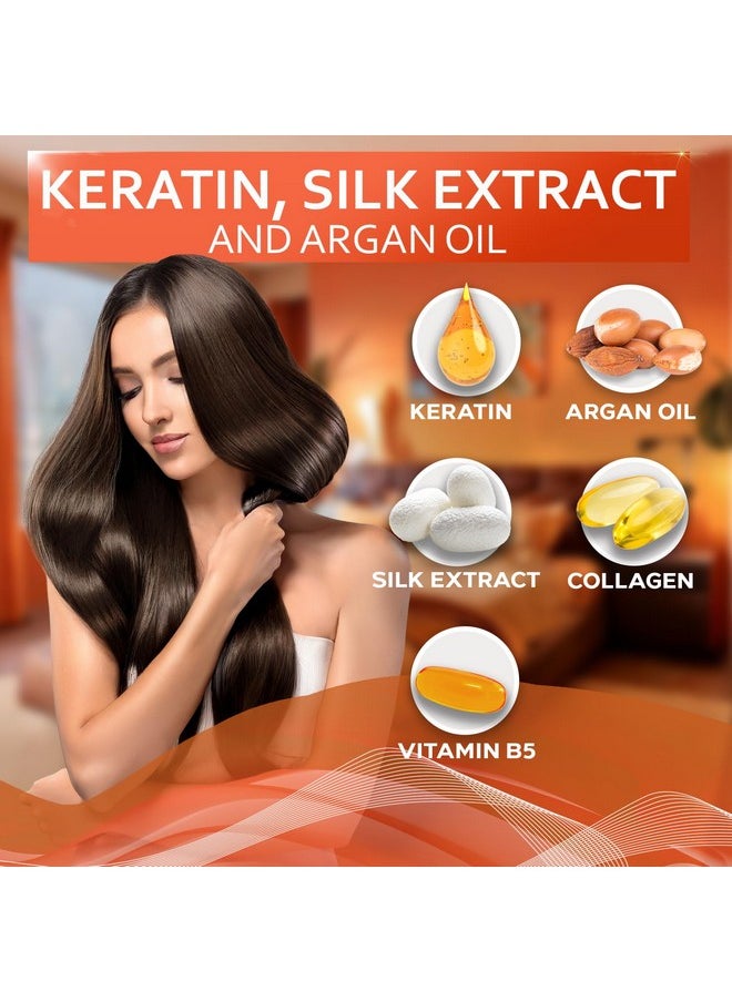 Keratin Shampoo and Conditioner Set - Sulfate Free and Paraben Free - Salon Thickening Treatment for Dry, Damaged, Curly, Frizzy, Straight or Color Treated Hair - Anti Frizz Formula for Women and Men