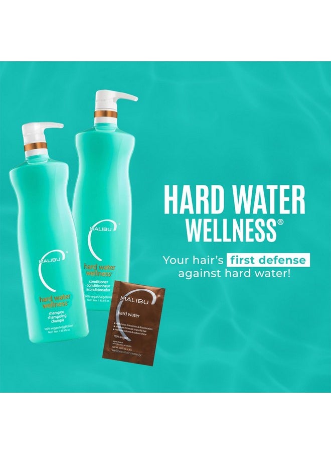Malibu C Hard Water Wellness Shampoo and Conditioner Duo - Hydrating Hair Care for Shine & Manageability - Protects from Waterborne Elements That Cause Dry, Damaged Hair (33.8oz)
