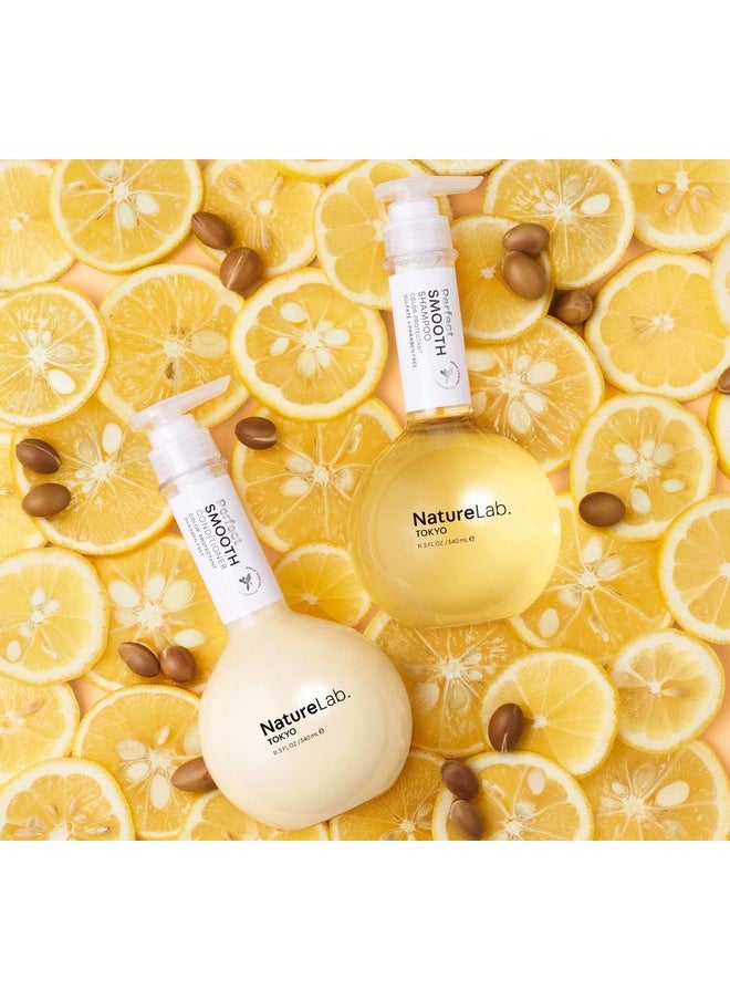 NATURELAB. TOKYO Perfect Smooth Shampoo & Conditioner: Weightless Frizz Control for Smoother, Healthier Hair and Scalp I 11.5 FL OZ Each