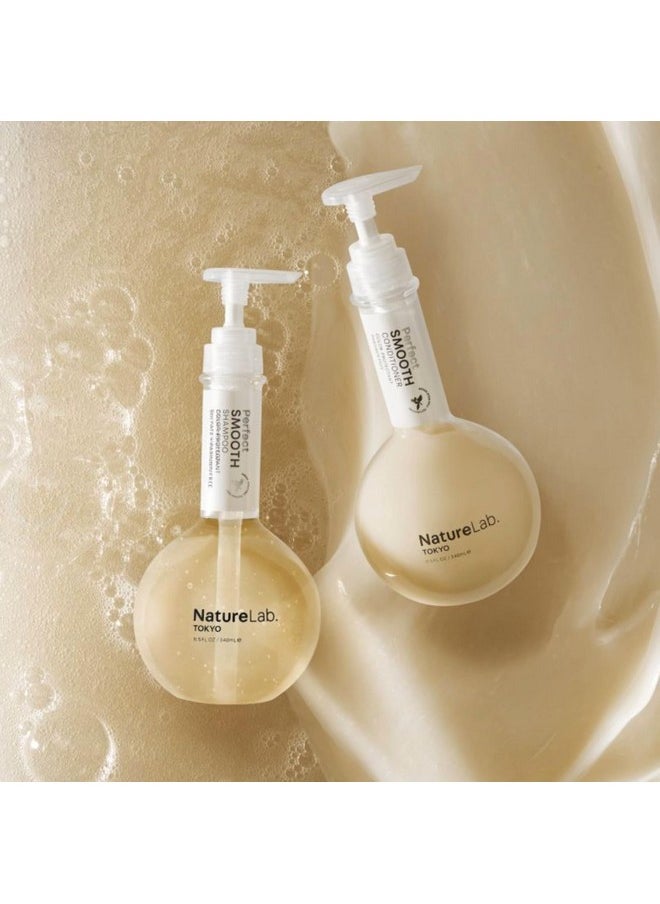 NATURELAB. TOKYO Perfect Smooth Shampoo & Conditioner: Weightless Frizz Control for Smoother, Healthier Hair and Scalp I 11.5 FL OZ Each