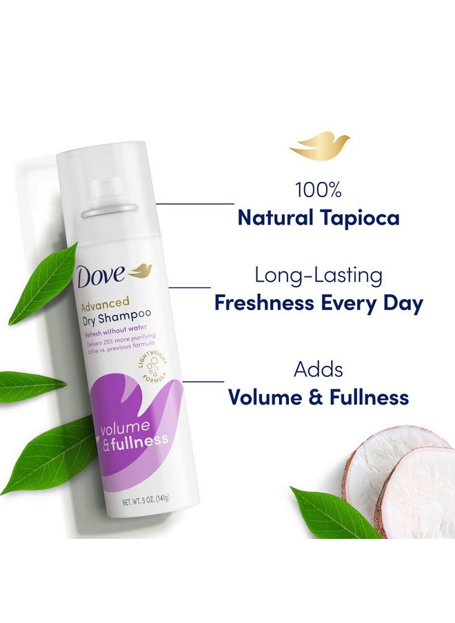 Dove Dry Shampoo Volume & Fullness 2 Count for Oily Hair for Refreshed Hair 5 oz
