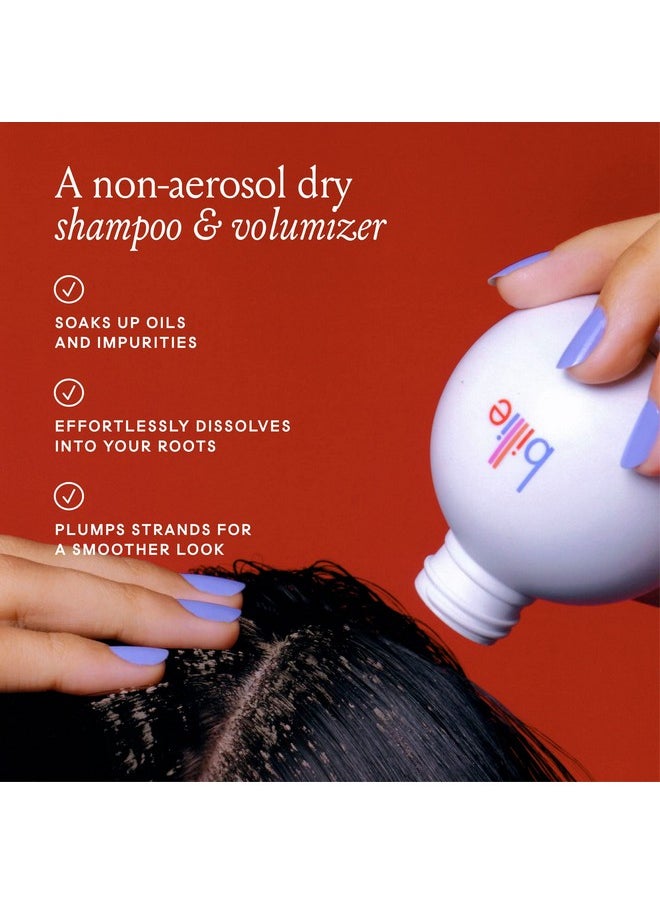 Billie Floof Dry Shampoo - Non-Aerosol Volumizing Powder - For Dark Hair - 1.2 oz