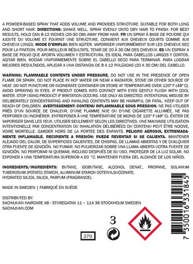 SachaJuan Dry Powder Shampoo Wt. 122 g 200 ml 6.8 fl oz