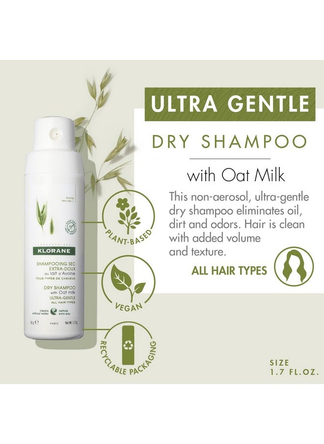 Klorane - Dry Shampoo Powder With Oat Milk - Eco Friendly Non-Aerosol Formula - Gentle Formula Instantly Revives Hair - Paraben & Sulfate-Free - 1.7 fl. oz., Yellow