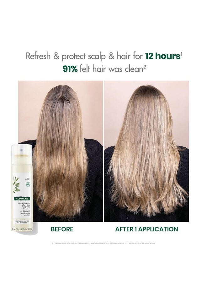 Klorane - Ultra-Gentle Dry Shampoo with Oat + Gentle Formula Instantly Revives Hair - Paraben & Sulfate-Free - 3.2 fl. oz.