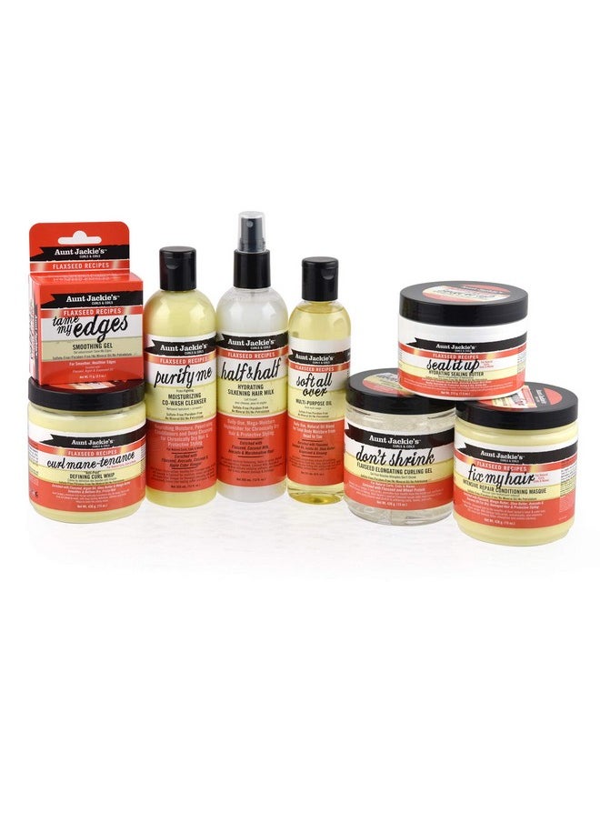 Aunt Jackie's Flaxseed Recipes Curl Mane-tenance, Lightwieght Anti-Poof Defining Curl Whip, Enriched with Flaxseed, Argan Oil and Shea Butter, Great for Dry and Frizzy Hair, 15 Oz Jar, Orange